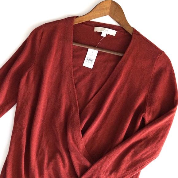 LOFT Tops - Loft Wrap Sweater! NWT! Size Large!